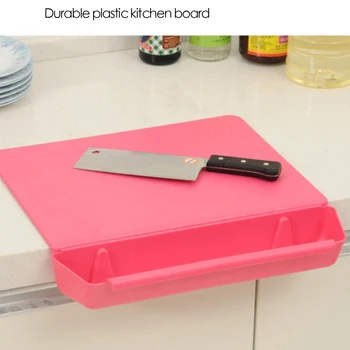 

Practical Plastic Chopping Board Frosted Kitchen Cutting Board With Slot Cutting Vegetable Meat Tools Kitchen Stuff Accessories
