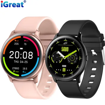 

iGreat KW13 Smart Watch Men 1.2inch 390*390 Full Touch Screen IP68 Waterproof Heart Rate Fitness Tracker sports women Smartwatch