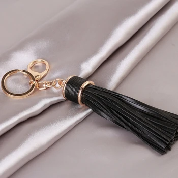 

Fashion Tassel Key Chains Women Car Key Ring Bag Hanging Alloy PU Leather Keychains Keyring For Bags Phone Car Women Girl Gift