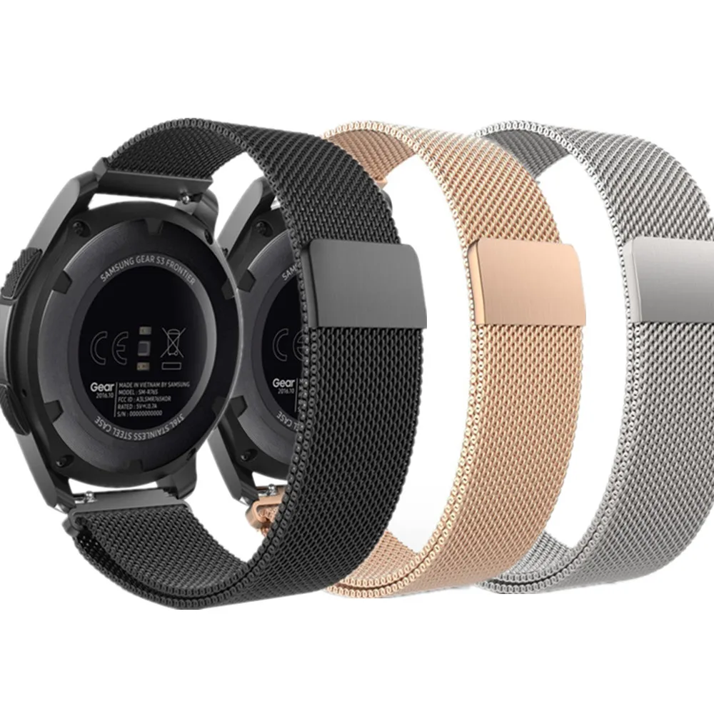 Watch Bands Straps For Samsung Galaxy Active / 42mm / gear S3 / amazfit Loop Milanese Strap Stainless Steel Quick Release Gear