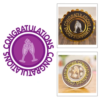 

2020 New Hot Circle Beer Glass English Word Congratuiations Metal Cutting Dies For and Scrapbooking Foil Card Making no stamps