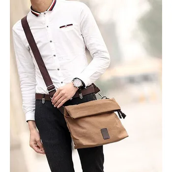 

New Original Design Men Bag Good Quality Canvas Shoulder Bags Crossbody Bags For Men Present Purse Vintage Canvas Shoulder Bag
