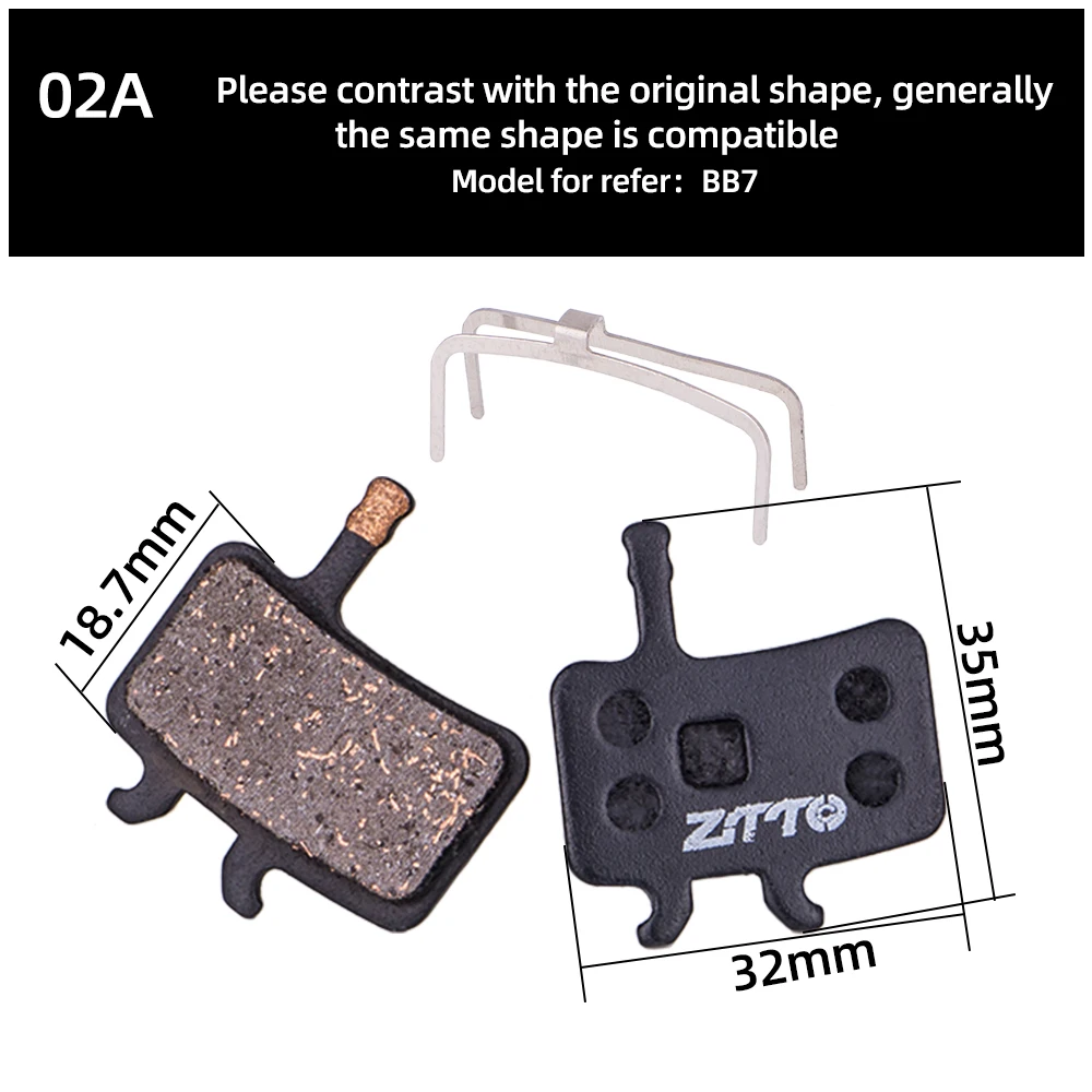 ZTTO 4Pairs MTB Semi Metal Quiet Ceramic Brake Pads Universal For M8020 Rival M6100 Apex mt200 Guide Code Force  Disc Brake