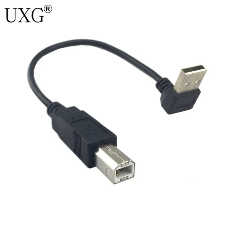 Вниз Угловой 90 градусов USB 2 0 штекер к B Тип Кабель для принтера сканера жесткого