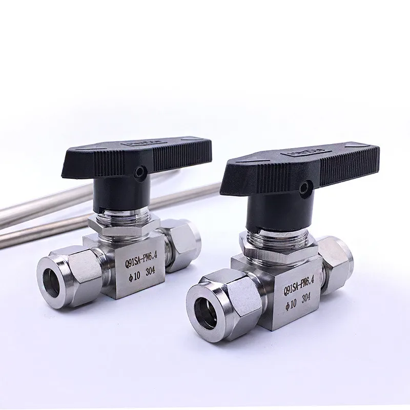 

High Pressure Ball Valve Water Compression Oil Air Gas Fuel 3mm-12mm OD Tube SS304 Female thread Ball Valve