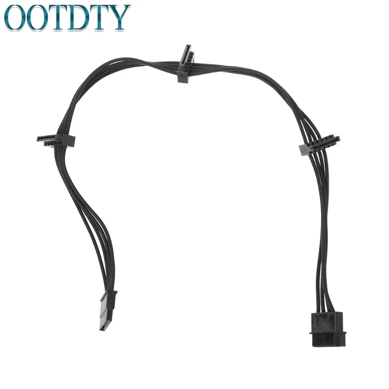 ATX 4Pin 4P IDE Molex to 4 SATA Serial ATA Кабель питания Шнур 18AWG провод