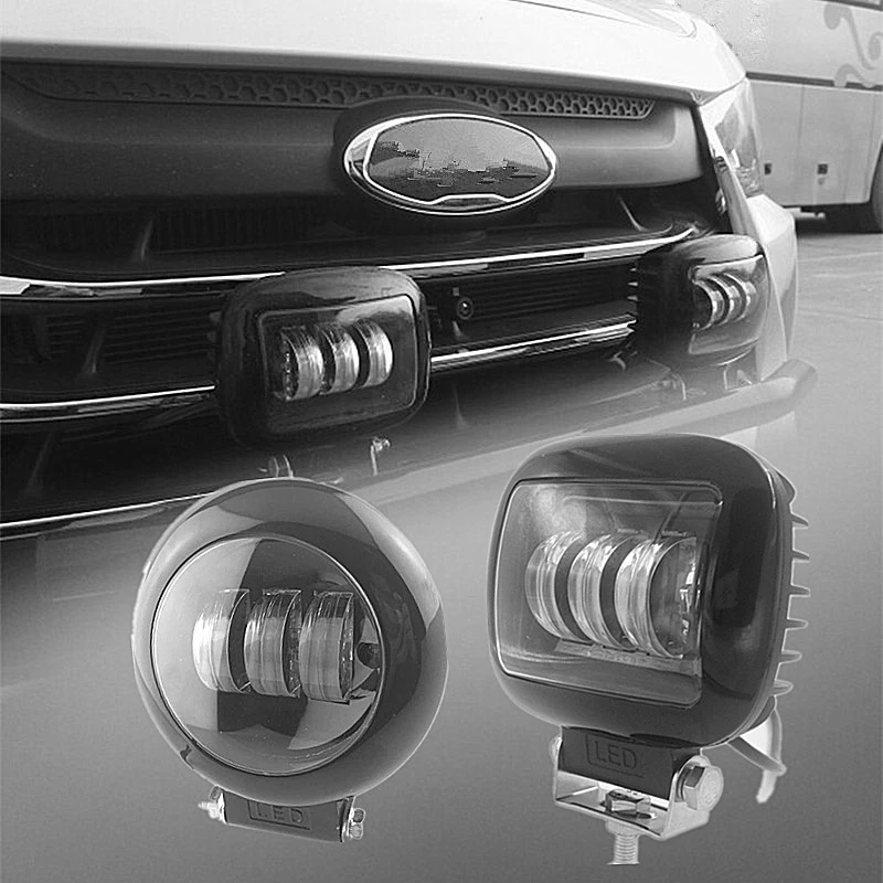 Nlpearl 2x 30W Square/Round LED Fog Lights for Cars Fog Lamp Waterproof LED Work light for Truck 4x4 SUV 4WD Car Light Assembly Nlpearl 2x 30W Square/Round LED Fog Lights for Cars Fog Lamp Waterproof LED Work light for Truck 4x4 SUV 4WD Car Light Assembly