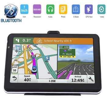 

Car GPS navigator 7 inch LCD touch screen FM Bluetooth voice satellite truck navigation Navitel256MB Europe free latest map