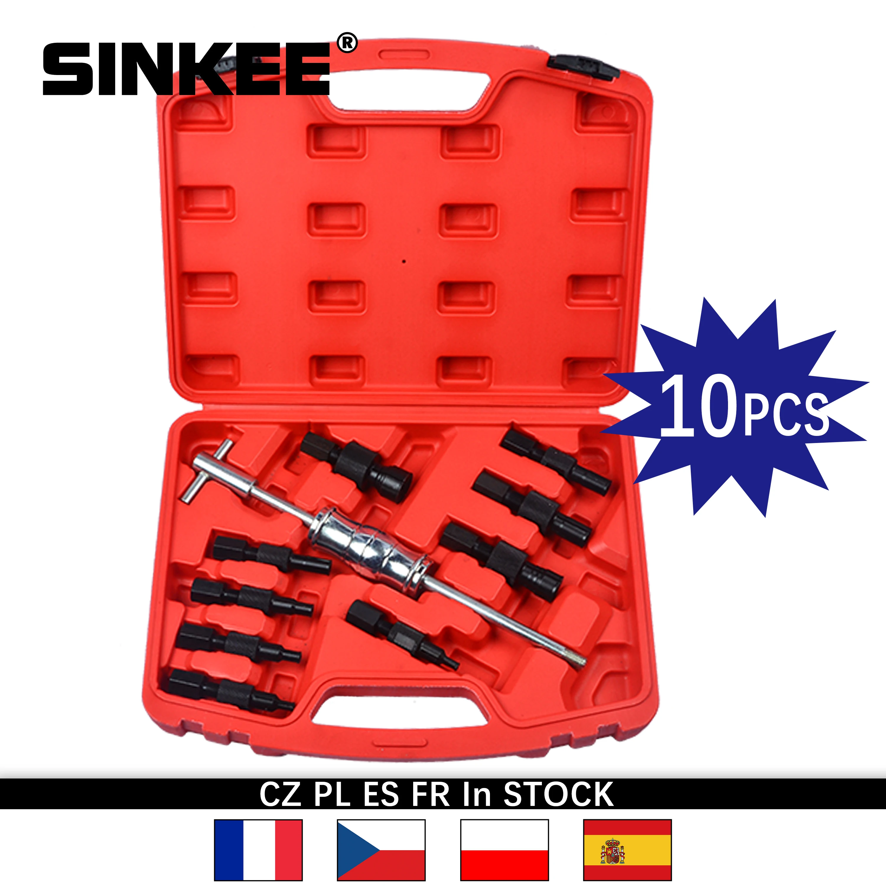 10pc Blind Hole Kit Slide Hammer Pilot Internal Bearing Puller Bearing