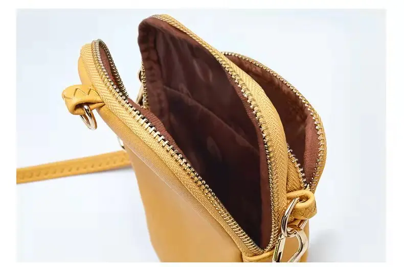 Женский кошелек, сумочка-клатч, одноцветная кожаная женская сумка на молнии, роскошная Брендовая женская сумка на плечо, модная простая диагональная посылка