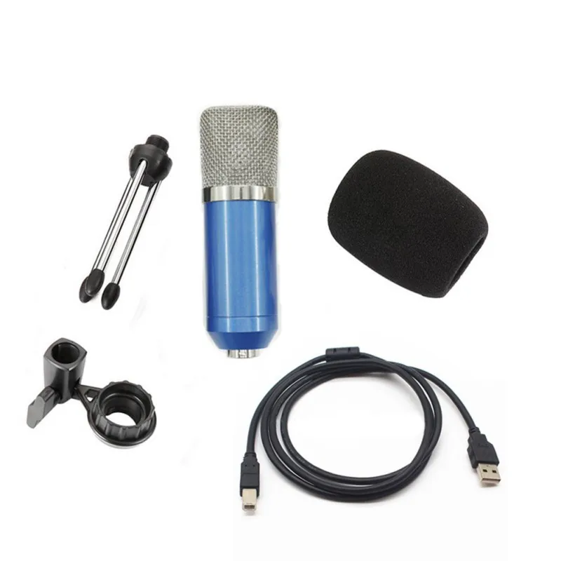 LS USB кардиоидный микрофон с высоким звуком конденсаторный микрофон в комплекте портативный для компьютера ноутбука - Цвет: LS