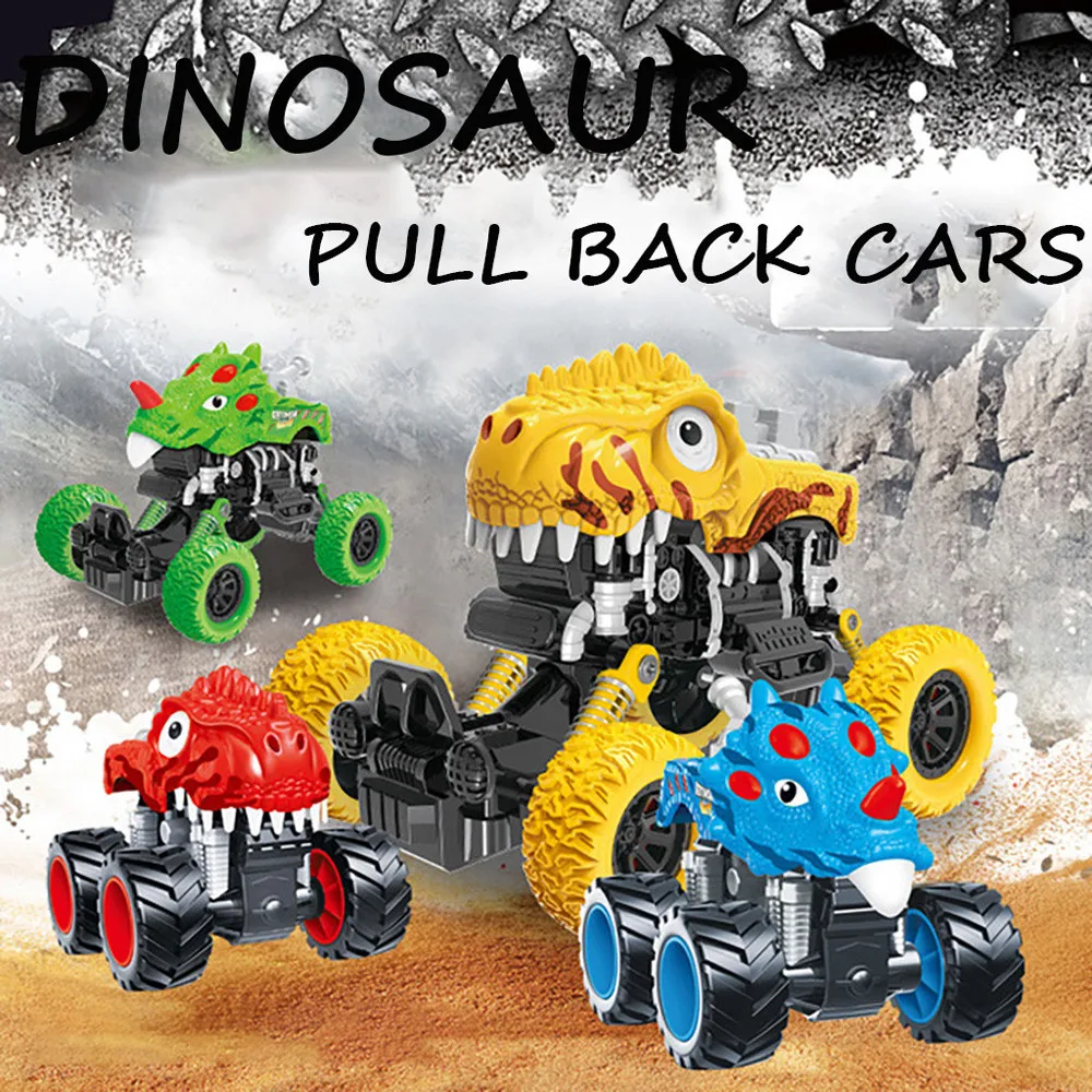 Car Toys For Boys Plastic Interactive Car Toys For Children Dinosaur Pull Back Cars Dinosaur Car Toy Mini Pullback Vehicles W902