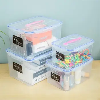 

Sealed Food Container Rectangular Preservation Box Handheld Portable Kitchen Storage Box with Handle