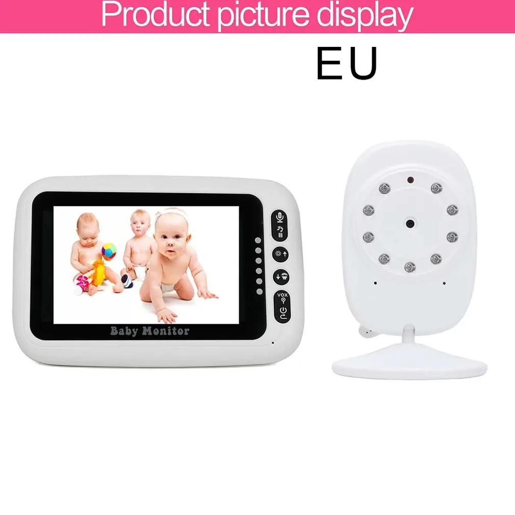 

Wireless Video Color Baby Monitor 4.3 inch High Resolution Baby Nanny Security Camera Night Vision Temperature Monitoring Baby