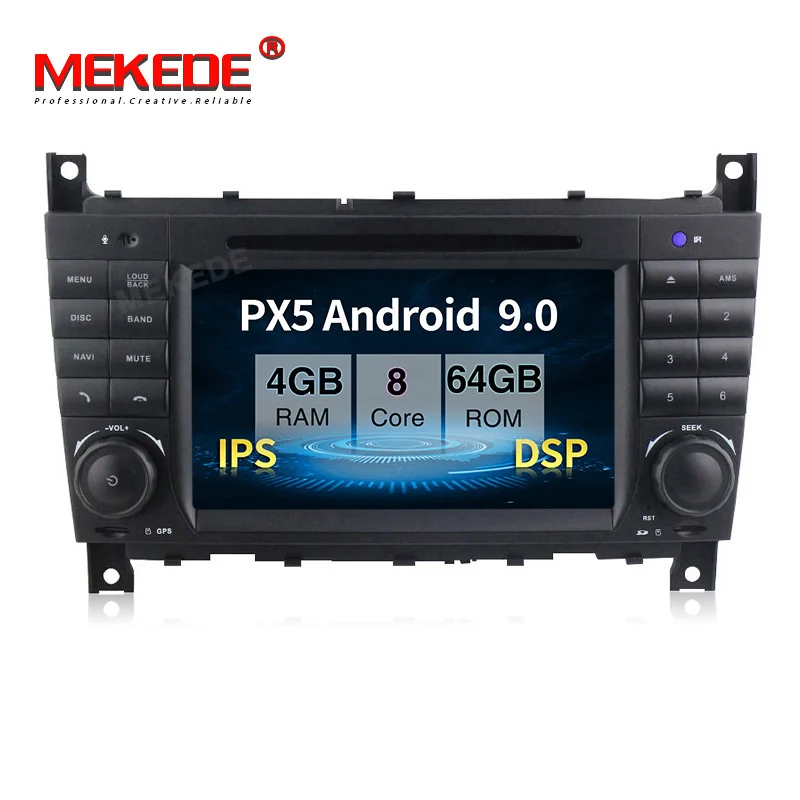 Best PX5 4GB+64GB Android 9.0 Car multimedia player for Mercedes Benz W203 C180 C200 C220 C230 C240 C250 W209 2005-2006 DSP IPS radio 0