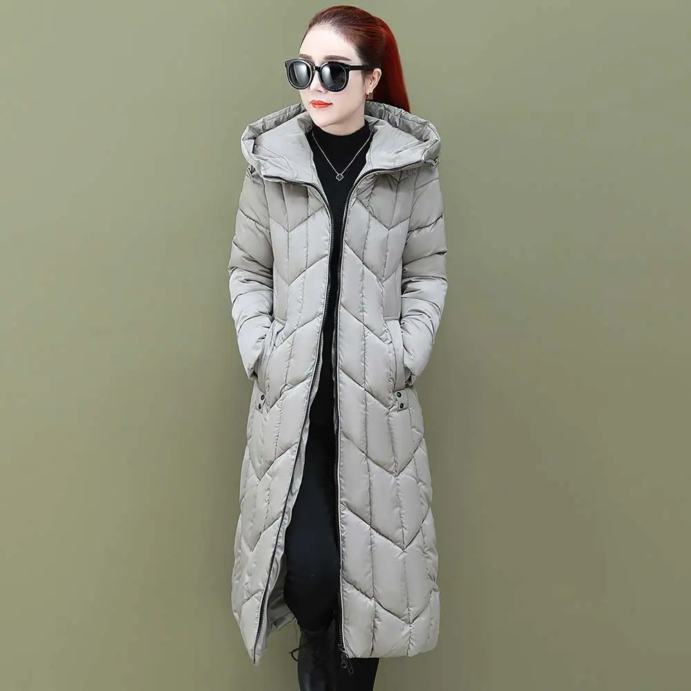 

Winter Jackets and Coats Hooded Long Parkas for Women Wadded Jacket Warm Hooded Quilting Winter Jacket Women Casual Coat Women