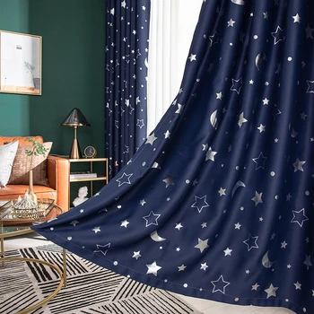 

Panel Star Blackout Curtains For Bedroom Living Room Curtain Kid's Room Curtain La Cortina Del Apagon Cortina Para Sala