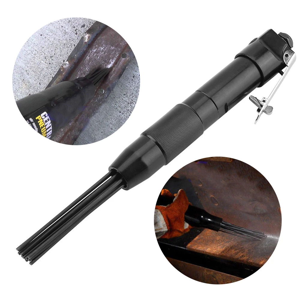 

New Needle Scaler Removing Rust Slag Tool Air Pneumatic Rust Corrosion Slag Remove Deburring Cleaning Tool With 12 Steel Needles