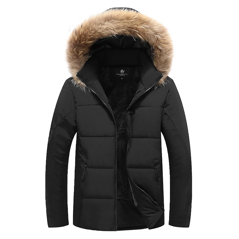 

Parka Jackets Men Winter Jacket Fashion Warm Hooded with Fur Collar Thickening Coat Fleece Plus Size 9XL Jackets and Coats