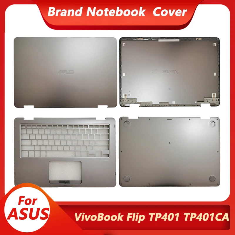 New Laptop Cover For Asus VivoBook Flip TP401 TP401CA TP401NA TP401MA LCD Back Palmrest Bottom Case Upper Topcase Metal |
