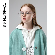 Toyouth хит цвета пуговицы v-образным вырезом с длинным рукавом свитера женская повседневная верхняя одежда кардиган вязаный свитер