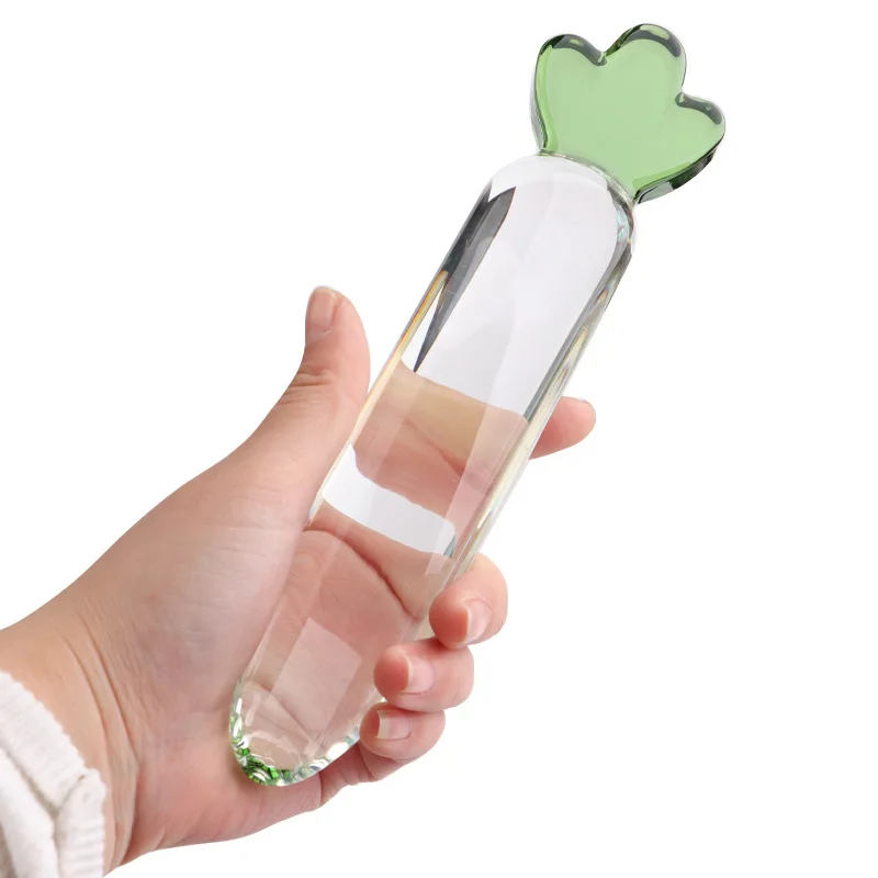 Radish Crystal Glass Dildo For Anal Women Sex Toy Fruit Vegetable Artificial Penis Anal Plug Masturbation Sex Toys For Women Men