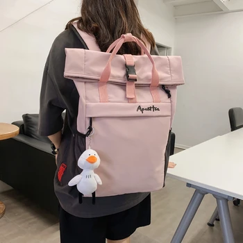 

Large Capacity Portable Women Backpack College Schoolbag Female Harajuku High School Bag Student Backpacks Tide Male College Bag