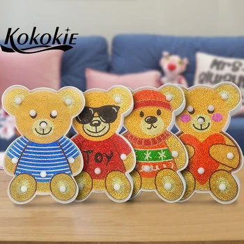 

diy diamond mosaic decoration desk light cartoon LED light DIY Diamond painting light handicraft full square Stickers for light