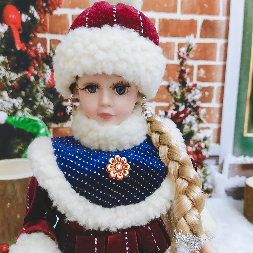 Милая стоячая кукла Санта Клауса Рождественские елочные шары Детские игрушки