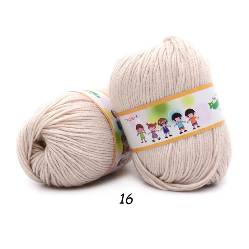16 10pcs 10 шт. пряжа для вязания Горячая Многоцветный Хлопок Шелк Вязание Пряжа Мягкие Теплые Детские Пряжа для Ручного Вязания 500 г/лот - Цвет: 16 10pcs