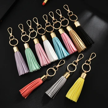 

100pcs/lot Tassels Keychain Long Tassels bag Key Chain Car Keyring