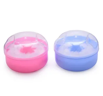 

New beauty make up tool Baby Soft Face Body Cosmetic Powder Puff Sponge Box Case Container Y822