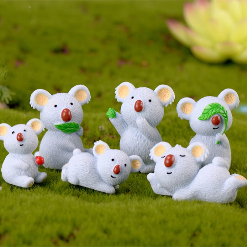 

Micro Landscape Resin Koala Creative Figurine Simulation Cartoon Decorations Decorative Gift Accessories Fairy Garden Miniatures