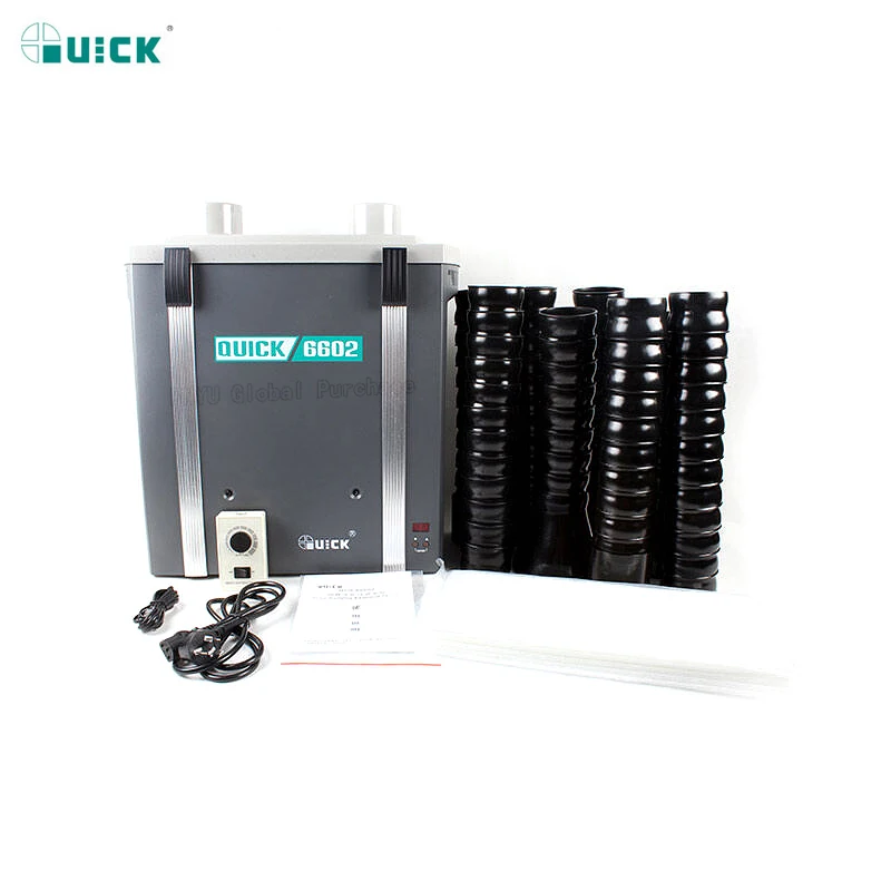QUICK 6602 Solder smoking apparatus Two position Position Smoke Purification System with Adjustable Air Volume directional duct