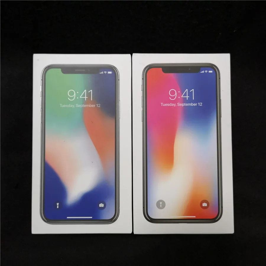 

1pcs US EU UK Version Mobile phone box Retail Empty packaging for iPhone x without Accessories With manual Sticker silver grey