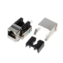 Module de réseau UTP RJ45 Keystone Cat6 blindé FTP alliage de cuivre prise Keystone 1Pc