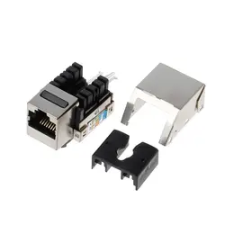 Module de réseau UTP RJ45 Keystone Cat6 blindé FTP alliage de cuivre prise Keystone 1Pc 
