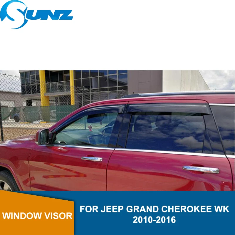 Черный Автомобильный Дверной козырек для Jeep grand cherokee WK 2010 2011 2012 2013 2014 2015 2016