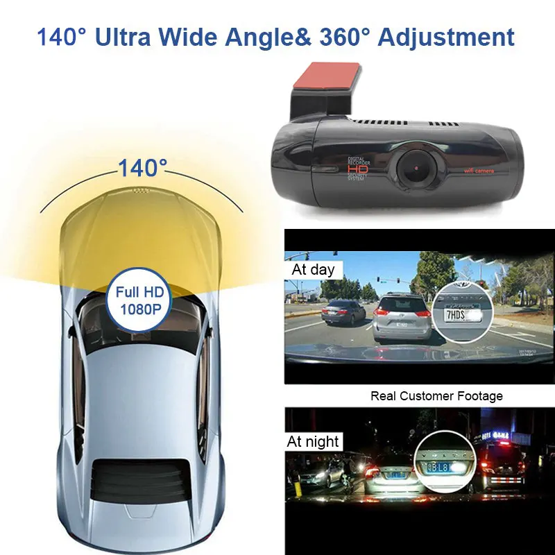 1080P HD Автомобильный видеорегистратор ADAS DVR Wifi камера 140 авто видео рекордер регистратор g-сенсор Обнаружение движения ночное видение видеорегистратор аксессуары