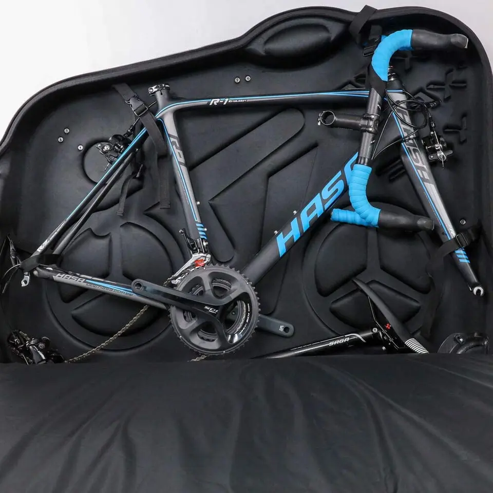 輸送用　自転車　キャリーケース　ロードバイク　トラベルハードケース　飛行機 バイクトラベルハードケース、EVA素材、防雨バイクボックス