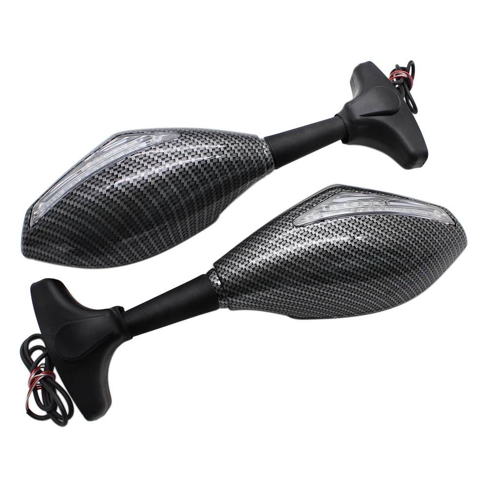 Nordson Motorcycle Rearview Mirrors LED Turn Signals Lights for Honda CBR125R CBR600F CBR900RR Yamaha YZF R1 R6 FZ1 KAWASAKI