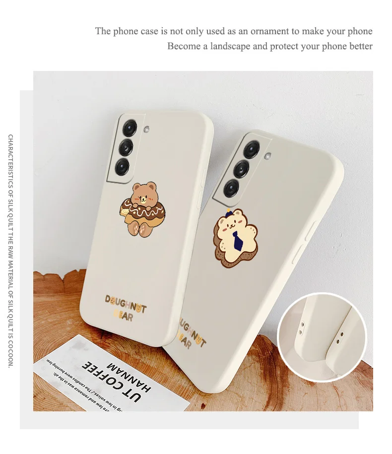 Bear Donut Phone Case For Samsung Galaxy S21 S20 FE S10 Note 20 10 Ultra Plus A72 A52 A42 A32 A71 A51 A41 A31 A21S 4G 5G Cover Bear Donut Phone Case For Samsung Galaxy S21 S20 FE S10 Note 20 10 Ultra Plus A72 A52 A42 A32 A71 A51 A41 A31 A21S 4G 5G Cover