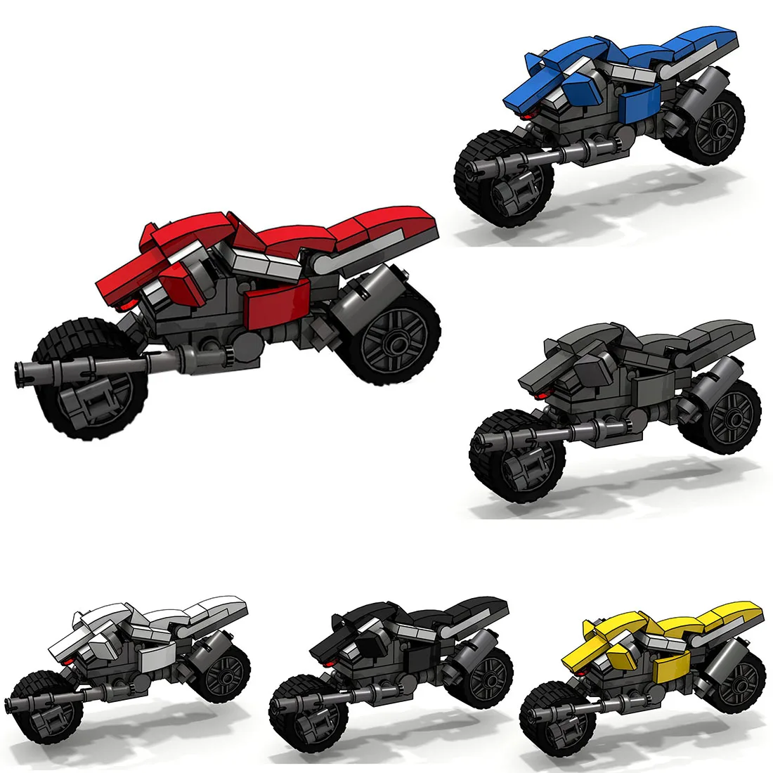 

50Pcs STEM MOC Mini Combat Cycle Model Small Particle Building Blocks Educational Toy Set