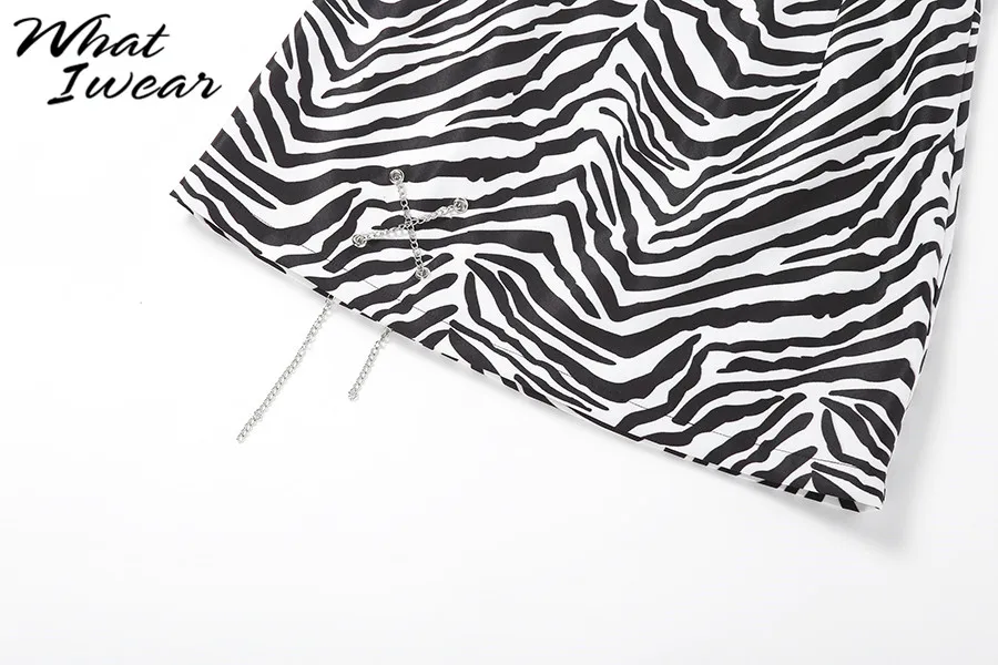 Women Zebra pattern Fashion Skirts Cute Girl High Waist 2020 Summer Mini Femme Slim Bottom Sweet Casual Streetwear