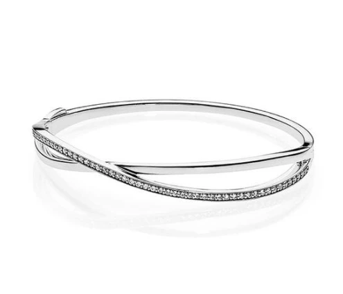 Новинка, 925 пробы, серебряный, качественный, Галактический, переплетенный с кубическим цирконием браслет, подходит для бусин, шарм, сделай сам, модное ювелирное изделие