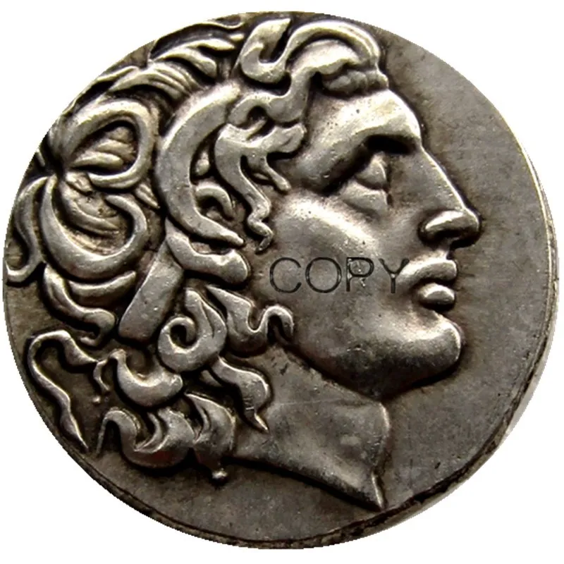 

G(01)rare ancient coin Alexander III the Great 336-323 BC.Silver Drachm Ancient Greek Silver Plated Coin copy