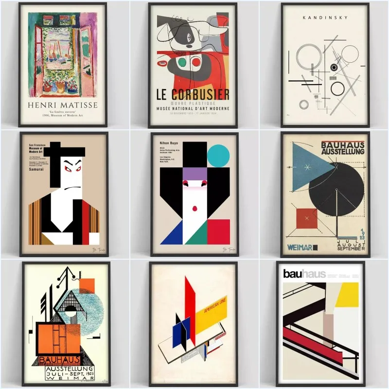 Постер с лестницей Bauhaus Weimar 1923 выставочная печать Herbert Bayer Художественная Waln Warhol |