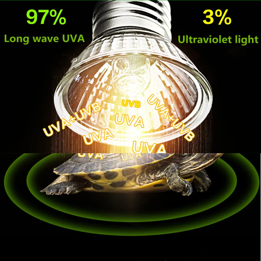 UVA+ UVB 3,0 лампа для рептилий лампочка черепаха базая УФ-лампы отопления амфибий ящерицы регулятор температуры