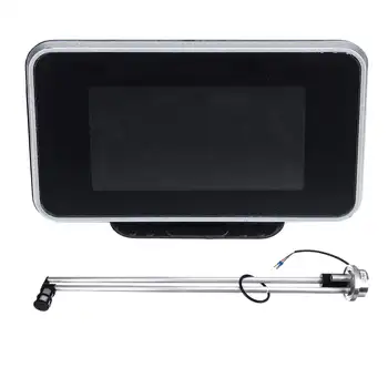 

New Universal 2in1 LCD Car Motorcycle Car Digital Gauge Voltage Pressure Fuel Meter With Fuel Sensor 400L