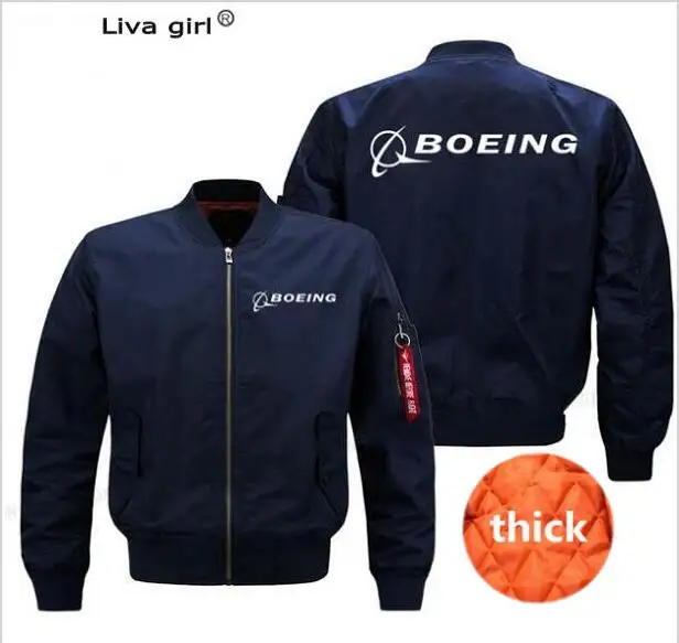 Новинка Airbus мужские летчики летающие 777 737 Boeing куртка утолщенная теплая на молнии с длинным рукавом Boeing куртка мужская Спортивная повседневная верхняя одежда - Цвет: Серый